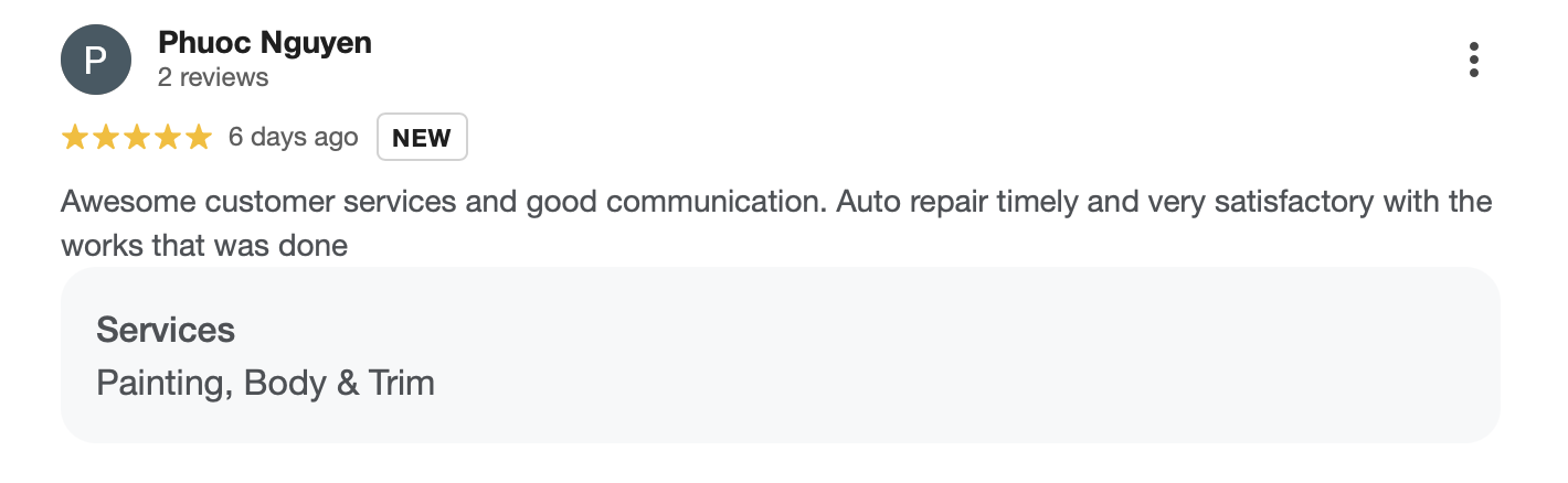 Google review by Phuoc Nguyen